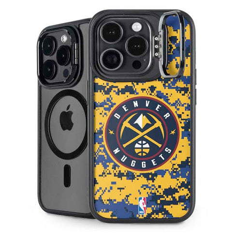 NBA Denver Nuggets Digi Camo iPhone 15 Pro Kickstand Case